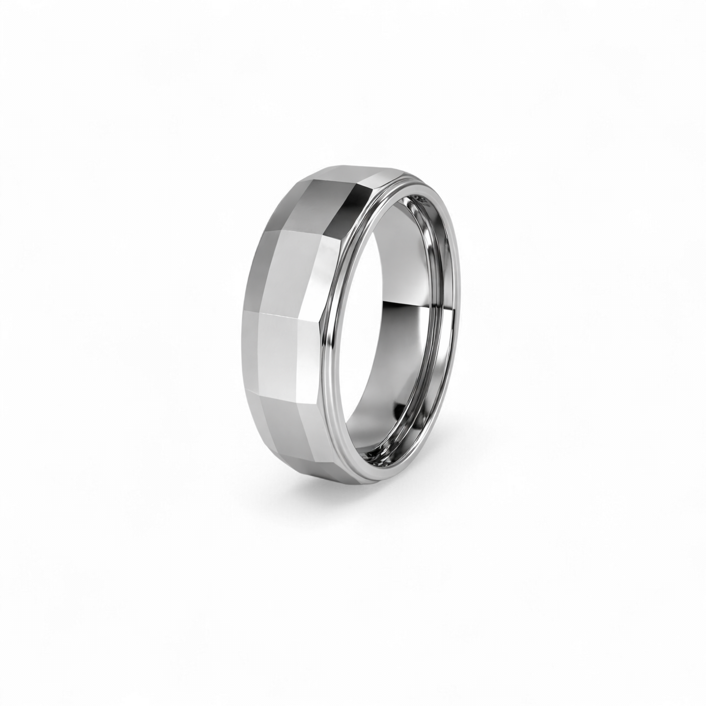 Faceted Tungsten Carbide Ring image 0