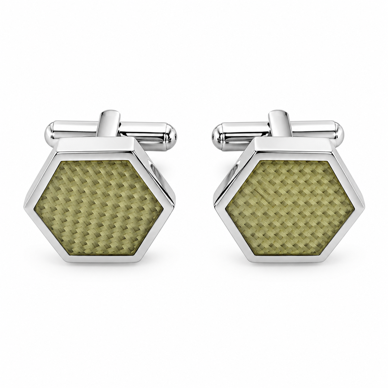 Stainless Steel Carbon Fibre Cufflink image 0