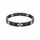 Men's Black & Rose Gold Stainless Steel Bracelet hotsteel Collection