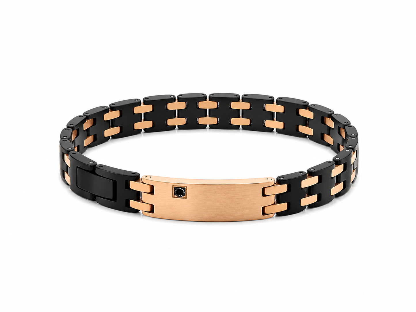 Signature Black Diamond Bracelet, Black & Rose Gold