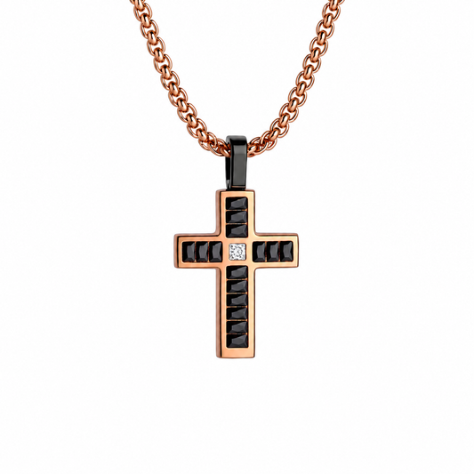 White Diamond Cross Necklace