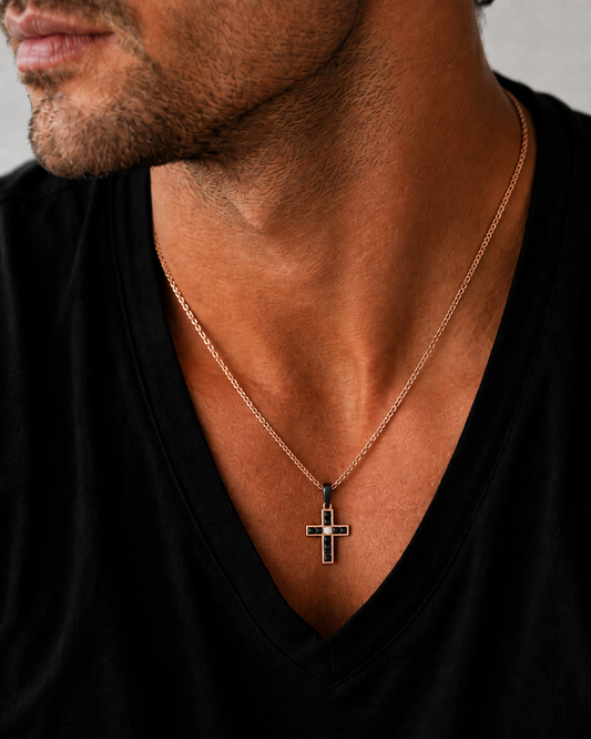 White Diamond Cross Necklace