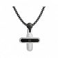 Black Diamond Cross Pendant Necklace